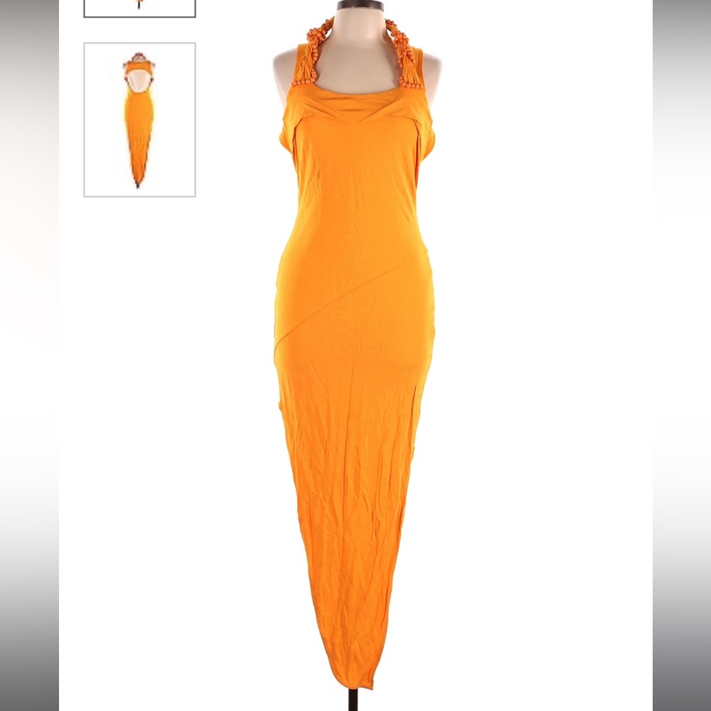 Helmut Lang Orange Dress